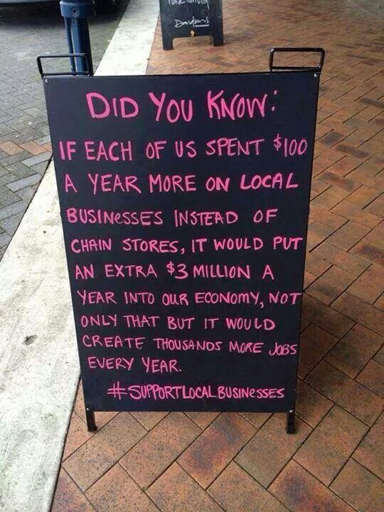 support local businesses